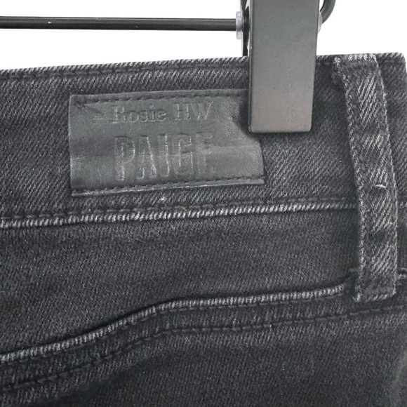 PAIGE X Rosie HW Anja Shorts in "Onyx" Black Embellished Grommet Silver Size 27 - Picture 11 of 14